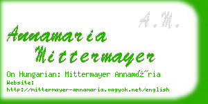 annamaria mittermayer business card